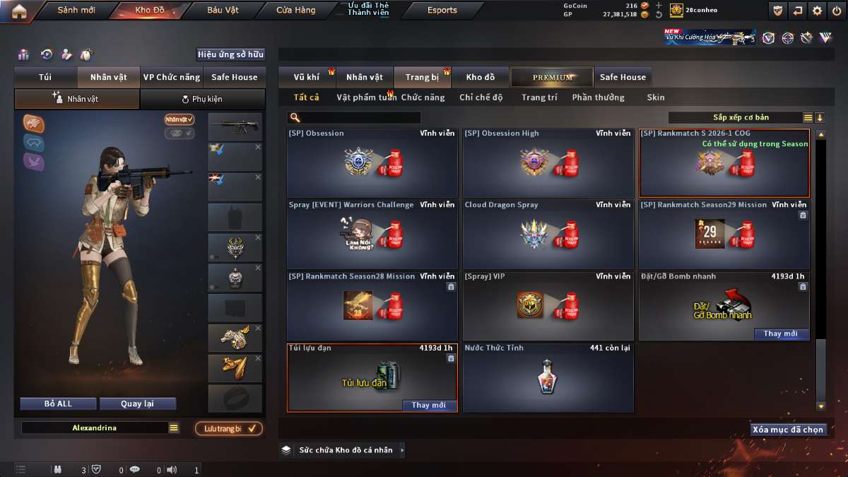 shop acc cf uy tin gia re